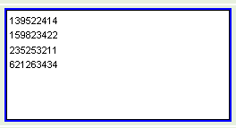 Figuur 22 - voorbeeld invoeren reeks getallen