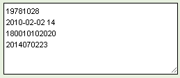 Figuur 24 - voorbeeld invoeren reeks datums