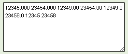 Figuur 26 - voorbeeld invoeren reeks tweedimensionale coördinaten die een gebied vormen
