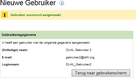 Figuur 35 - nieuwe gebruiker