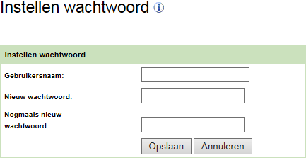 Figuur 37 - instellen wachtwoord