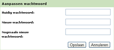 Figuur 38 - aanpassen wachtwoord