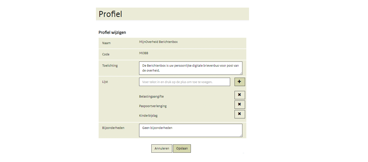 Afbeelding: voorbeeld profiel wijzigen