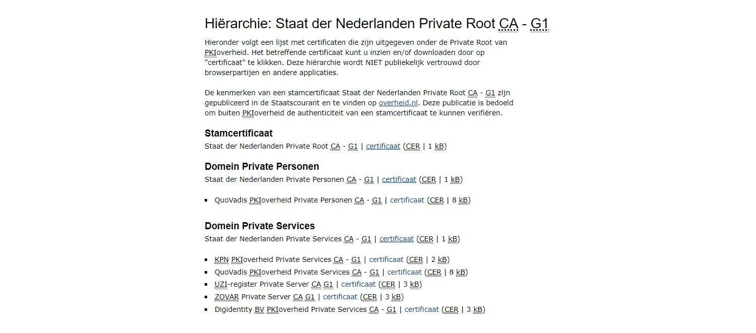 Afbeelding: voorbeeld website cert.pkioverheid.nl