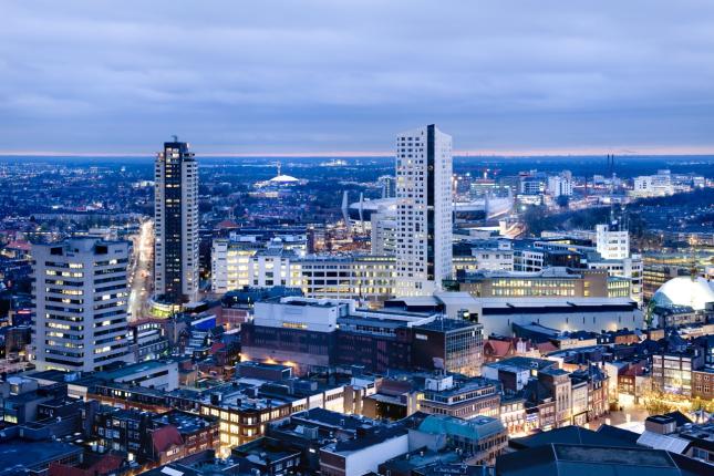 Een foto van de skyline van de gemeente Eindhoven